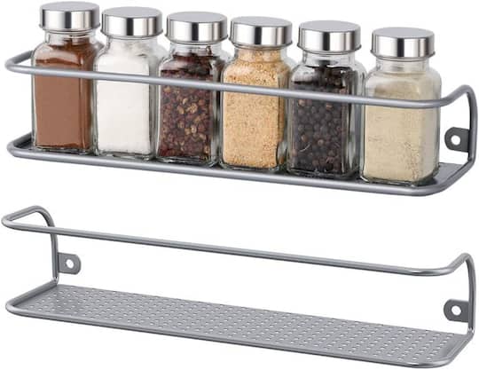 NEX™ Silver Spice Rack Wall Organizers, 2ct.